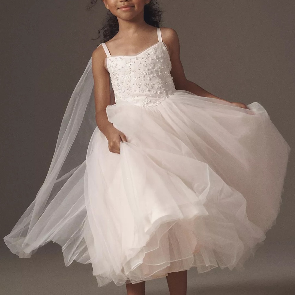 Princess Daliana Sequin Floral Flower Girl Dress 6Y